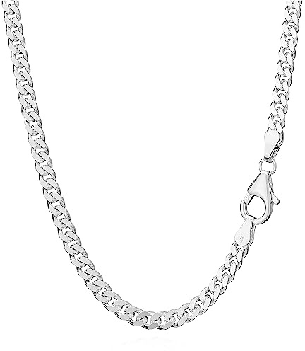 NKlaus 925 chaîne en argent sterling PANZERKETTE 70cm chaîne royale 3,30mm de large 19,2gr 1833