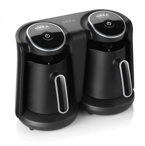 Arzum Okka Türkische Kaffeemaschine Duo, kompaktes Design, Überlaufschutzsensor, leicht zu reinigen, energieeffiziente Leistung, perfekt für traditionelle Kaffeeliebhaber, Fassungsvermögen für | Chrom