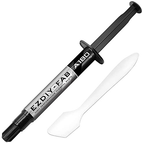 EZDIY-FAB A180 Thermal Compound Paste, 12W/m-k Thermal Compound CPU for IC/Processor/CPU/All Coolers, Thermal Interface Material, Carbon Based High Performance, Heatsink Paste (5g)