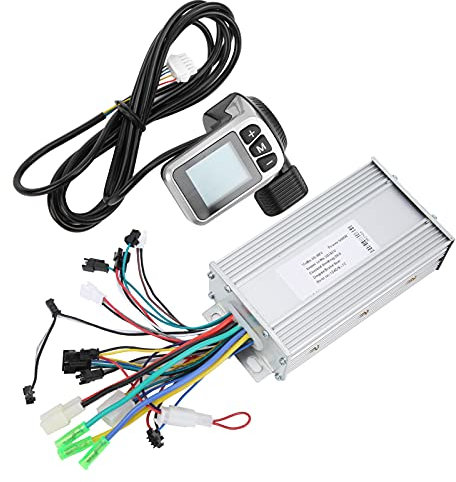 VGEBY 36V/48V 500W 124DX Brushless Motor Controller mit LCD Display für Elektroroller, Silber, CONTROLLER, 7a6dggopei968