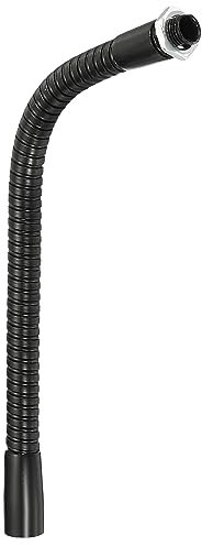 PATIKIL 20cm/8 Microfono Collo cigno, M10 Filetto Metallo Universale Tubo flessibile Flessibile Braccio Collo cigno Tubo Estensione per Multifunzione Fai da Te, Nero