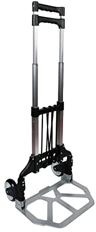 Neo Heavy Duty Aluminium Folding Sack Trolley Hand Truck Barrow Transport Wheels Extendable Handle (80 kg)