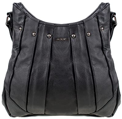 AR BRAND EST. 2021 Borsa a mano da donna in vera pelle morbida a tracolla nera