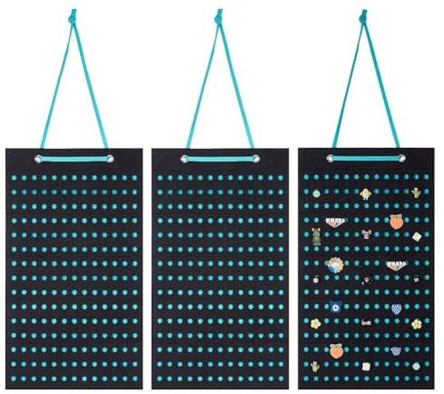 OLYCRAFT 3Pcs Shoe Charms Organizers Shoe Charms Holder with 195 Holes Shoe Charm Display Hanging Shoe Charm Holder Wall Mounted Shoe Pendant Holder for Shoe Pendant Organize Display