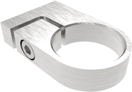 Sellon24® rostfritt stål rörklämma rund klämhållare, räckstolpar, 42,4 mm, justerbar stolpe, ståkontakt, stolpe, rund, bärbar rörhållare, stabil sidohyllstolpe, väggmontering