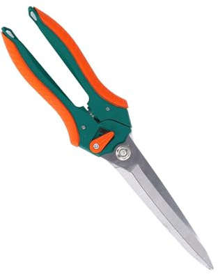Trädgårdssax med lång näsa, trädgårdssax med blad av rostfritt stål, ergonomiskt handtag, växtsax med handtag för trädgårdsarbete