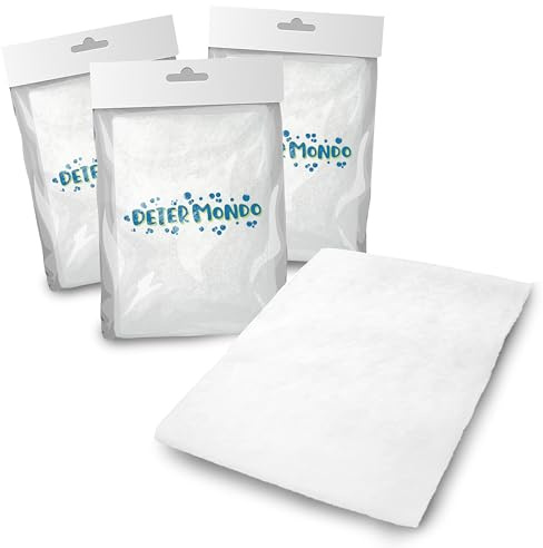 DETERMONDO 3 Filtri per Cappa Cucina Universali 40x80 cm, Filtro Cappa Cucina tagliabile, aspirante, 100% Poliestere, Lavabile a Mano, Inodore, Atossico, Made in Italy, Bianco