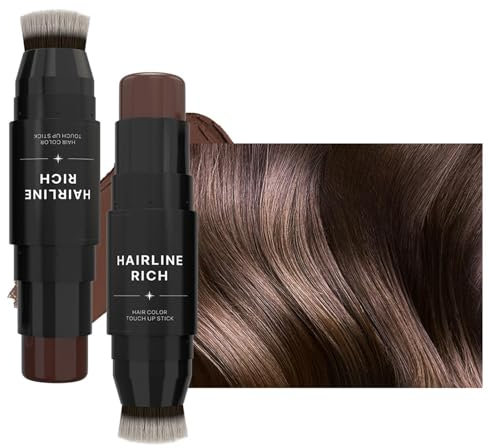 Cobertura temporal de canas: corrección de raíces de canas, lápiz de cobertura capilar, color de cabello para canas | Lápiz de color de larga duración para cobertura del cabello de mujeres para adulto