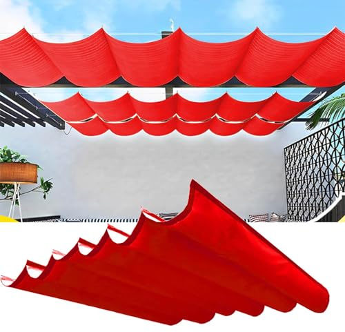 Toldo retráctil impermeable en forma de U para patios y pérgolas (1,2 m x 9 m) – La mejor solución de sombra al aire libre para cubiertas y pabellones