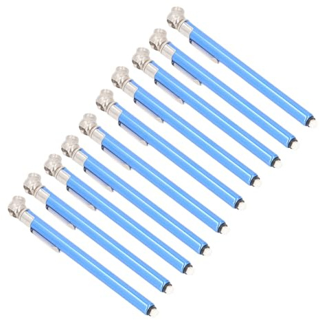 Garosa Medidor de Presión de Neumáticos de Lápiz, 10 Piezas, Comprobador de Presión Portátil de Aleación de Zinc para Automóviles, Camiones, Motocicletas con Escalas de 4 Lados, 10-50 PSI 70-350 KPa