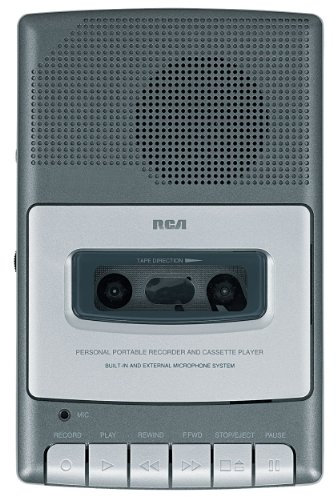 RCA RP3504 Cassette Shoebox Grabadora de voz, gris