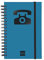 8510510 Telephone Contact Book Double Spiral with Elasticated Strap, 48 Sheets, 120 g, Recycled, 10 x 15 cm, Blue