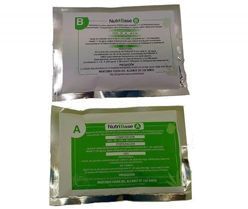 Irisana - NutriBase A+B - 2 Sachets de Poudre Hermétiques - Engrais Hydroponique - Prépare 1 l d'Eau pour L'Irrigation - Extra Calcium pour Jardin Urbain