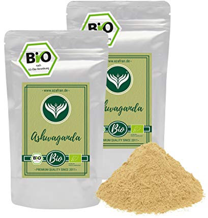 Azafran BIO Ashwagandha Pulver - Indischer Ginseng (Schlafbeere) gemahlen 1kg