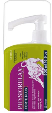 Physiorelax - Forte Plus 500ml, Crema de Masaje, Preparación y Recuperación de Músculos y Ligamentos, Antes y Después del Ejercicio, Uso Personal y Profesional, con Árnica