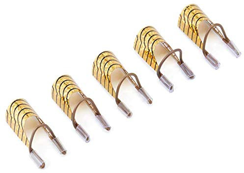 Reusable Nail Art Extension Forms Guide Protector Nail Tips Acrylic UV Gel Protector French Nail Forms for Nail Art Manicure Accessory Nail Salon Home Supply,5pcs. (Gold)