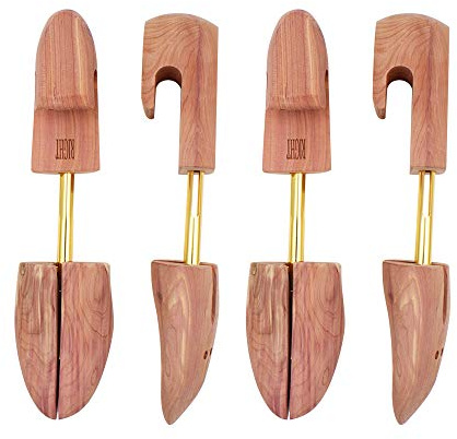 kilocircle mens shoe trees Red Cedar Wood Single Tube with Split Toe Design 2PKS, XL(Fits Shoe Sizes 12-14)