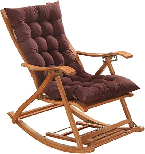 SHAIRMB Haragán Almohadilla, Jardín Patio Grueso Grande Mecedora Almohadón, sillón reclinable Relax Almohadilla para Silla, por sillón reclinable Bajo Techo, en Exteriores,Café,48 * 120cm