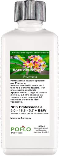 POFLO Fertilizzante Frangipane Fertilizzante Plumeria Albero del Tempio (1000 ml)