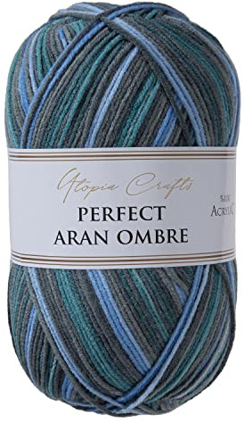 Utopia Crafts Aran Pelote de fil à tricoter et crochet Multicolore 300 g – 600 m (010)