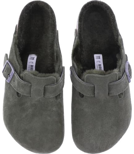 BIRKENSTOCK / Modell: Boston mit Lammfell/Thyme Olive/Weite: Normal / 1025686 / Clogs