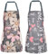 DILLMAN 2 Stück Blumenschürzen mit Tasche, blühend, wasserdicht, verstellbar, Kochschürzen, Küche, Gartenarbeit, Salon, 2er-Pack #B, Large