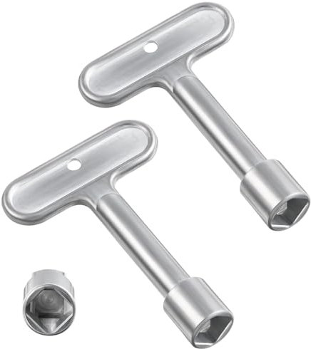 Paquete de 2 llaves de hidrante de 3/8 pulgadas, llave de agua mejorada para P1300-PART-13-KEY, llave de boca de riego para herramienta de cierre para válvulas de grifo de boca de incendios de pared y