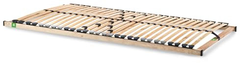 verapur Duo Lattenrost 100 x 200 cm I aus Birkenholz I mit 28 Federholzleisten I für alle Matratzen geeignet I verstellbare Härteregulierung I Selbstmontage