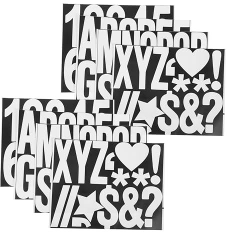 OUNONA 8fogli Numeri e Lettere Per Cassette Postali Adesivi Lettere Alfabeto Adesivi Scritte Adesivi Lettere Adesivo Lettere Alfabeto e Numeri Per Cassette Postali Per Esterni Per Rifiuti