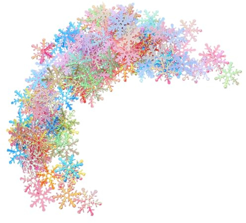 POPETPOP 5000 piezas Confeti Copos Nieve Blancos para Decoración Navideña y Bodas Mini Copos para Manualidades y Fiestas de Invierno Adornos de Mesa Festivos