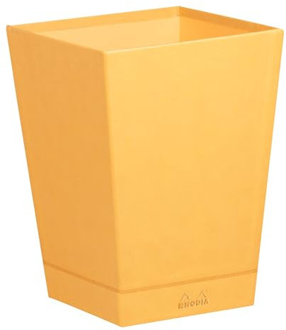 Rhodia 118820C Papierkorb (aus italienischem Kunstleder, 27 x 27 x 32 cm, ideal für Ihr Büro) orange