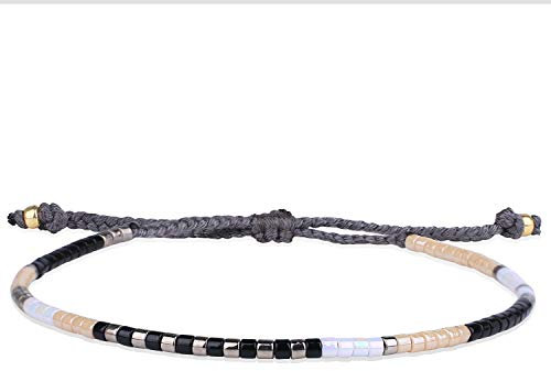 KELITCH Damen Freundschaftsarmbänder Miyuki Perlen Strang Armbänder Armreifen Handgefertigte Boho Charm Schmuck