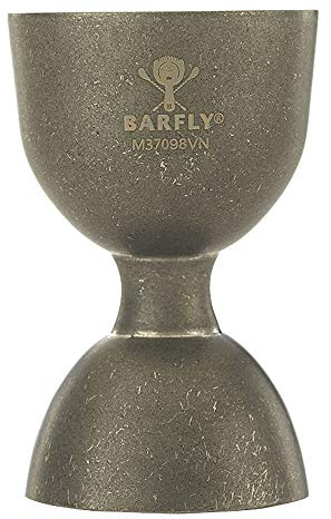 Barfly M37098VN Heavy-Duty Straight Rim Bell Jigger, 25 ml x 50 ml, Vintage