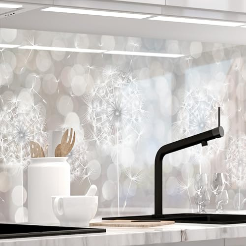 StickerProfis Küchenrückwand Spritzschutz selbstklebend, Glas Optik, Versteift, alle Untergründe, 1.8mm Rückwand für Küche, SOMMERWIND (Premium) 60 x 80cm