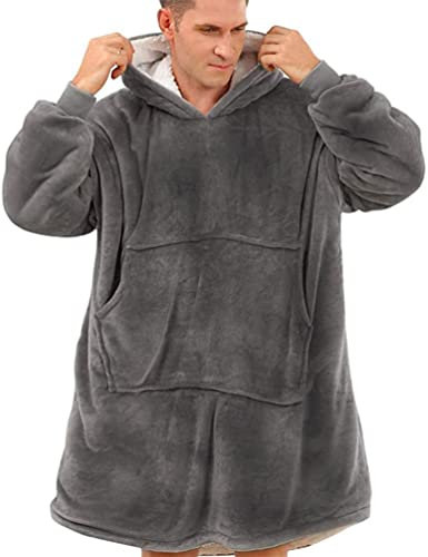YOULIKE Oversized Hoodie Sweatshirt Blanket, Super Soft Warm Comfortable TV Blanket Hoodies, One Size Fits All, Ultra Soft Cozy Hoodie for Men Women Teenagers Kids