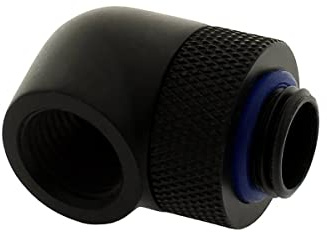 XSPC Adapter 90 Grad G1/4 Zoll AG auf G1/4 Zoll IG - drehbar, schwarz