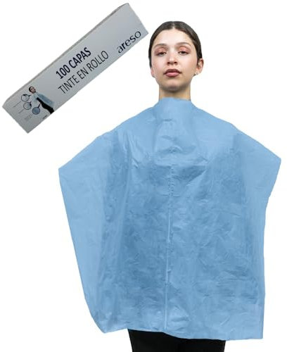 Areso | Mantelline Monouso Parrucchiere 100 Pezzi in Rotolo, Mantelle Colore Monouso Parrucchiere in Vari Colori, Mantellina Parrucchieri Unisex