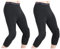 HULG Pantaloni da Basket con Ginocchiere,Pantaloni da Basket da Uomo con Ginocchiere 3/4 Capri Imbottiti Leggings A Compressione Leggings Protezioni Sportive (M,Black)