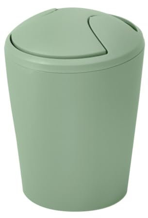 Spirella - Wippabfallbehälter MOVE - Modernes und Kompaktes Design - Abnehmbarer und Leichter zu Reinigen Deckel - Ideal für Bad oder Küche - Mintgrün - 5L