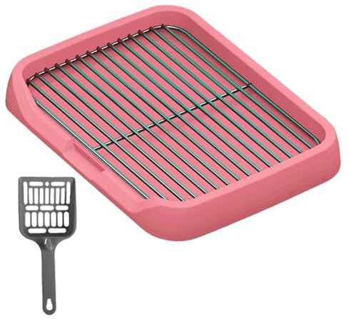 JISADER Toilette per Cani, vasino per Cani Padella con Paletta vasino per Cuccioli addestratore di vasino Supporto per pipì per Cuccioli per Cani di Taglia, Rosa
