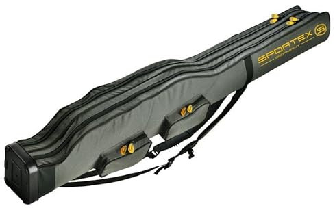 Sportex Tasche 2 Fächer für 2-4 montierte Ruten+Schirm+Tooltaschen Länge 165 cm