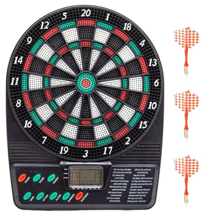 Tabellone Segnapunti Elettronico Per Freccette – ABS 26x20x3 Cm | Kit Freccette Digitali | Bersaglio Con Punteggio Automatico Con Display LCD | Bersaglio Elettronico Con Display LCD Digitale Del Punte