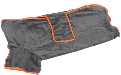 ZDETGU Hundbadrock för små Medelstora Hundar Premium Absorberande Snabbtorkande Mjuk Polyester Helförpackad Design Förtjockad Husdjurstorkrock för Hemma Pool Bad Grooming (M)