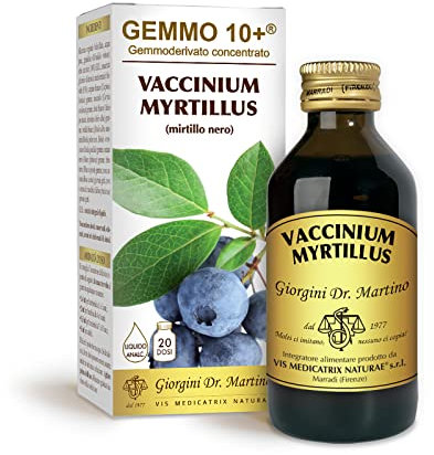 Dr Giorgini Integratore Alimentare, Mirtillo Nero Gemmoderivato Concentrato Liquido Analcoolico - 100 ml