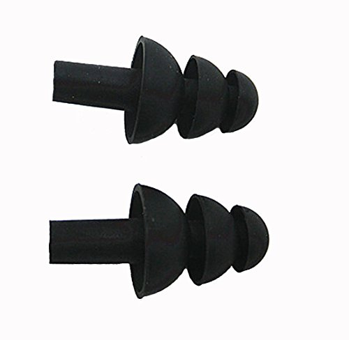 5 Pairs Soft Silicone Waterproof Earplugs Swimmers Ear Plugs for Swimming or Sleeping (Black)