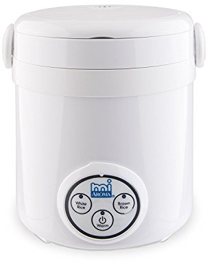 Aroma Housewares Mi 3-Cup (Cooked) (1.5-Cup UNCOOKED) Digital Cool Touch Mini Rice Cooker