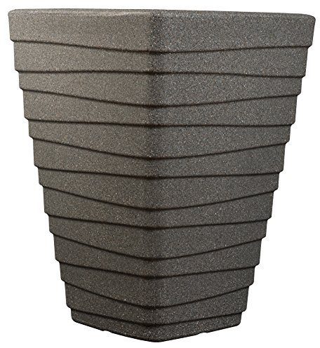 Sankey Tall Square Trojan Planter Granite, 40cm x 40cm x 52cm height