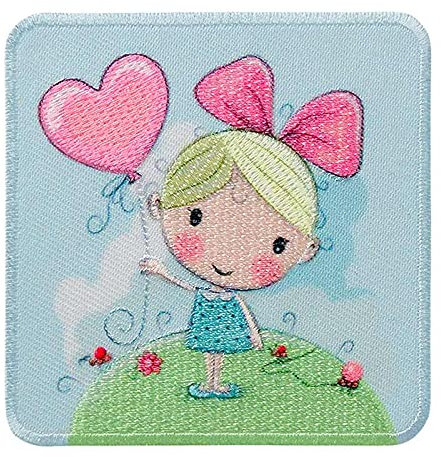 Mono Quick 12093 Mädchen mit Ballon Applikation, Bügelbild, Patch, Flicken