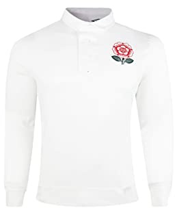 Umbro England RFU Men's 150 Anniversary Classic Long Sleeve Rugby Jersey, White Medium