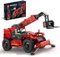 Reobrix 22020 Technik LKW Schwerlast-Gabelstapler Bausteine, 2260 Teile Ferngesteuert Kran MOC Klemmbausteine, Multifunktional Truck Modellbausatz, Großes -Spielzeug kompatibel mit Lego für Jugend